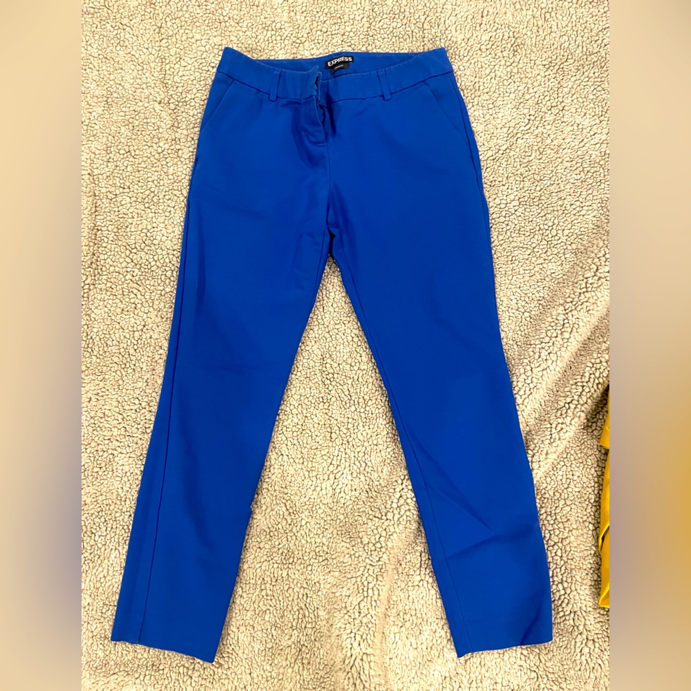 Express Columnist Ankle Pants, Mid Rise, Royal Blue, sz 2R